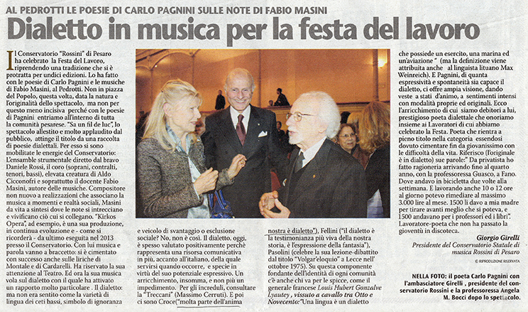 Sa un fil de luc – Articolo di giornale
