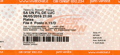 Sa un fil de luc – Biglietto ingresso